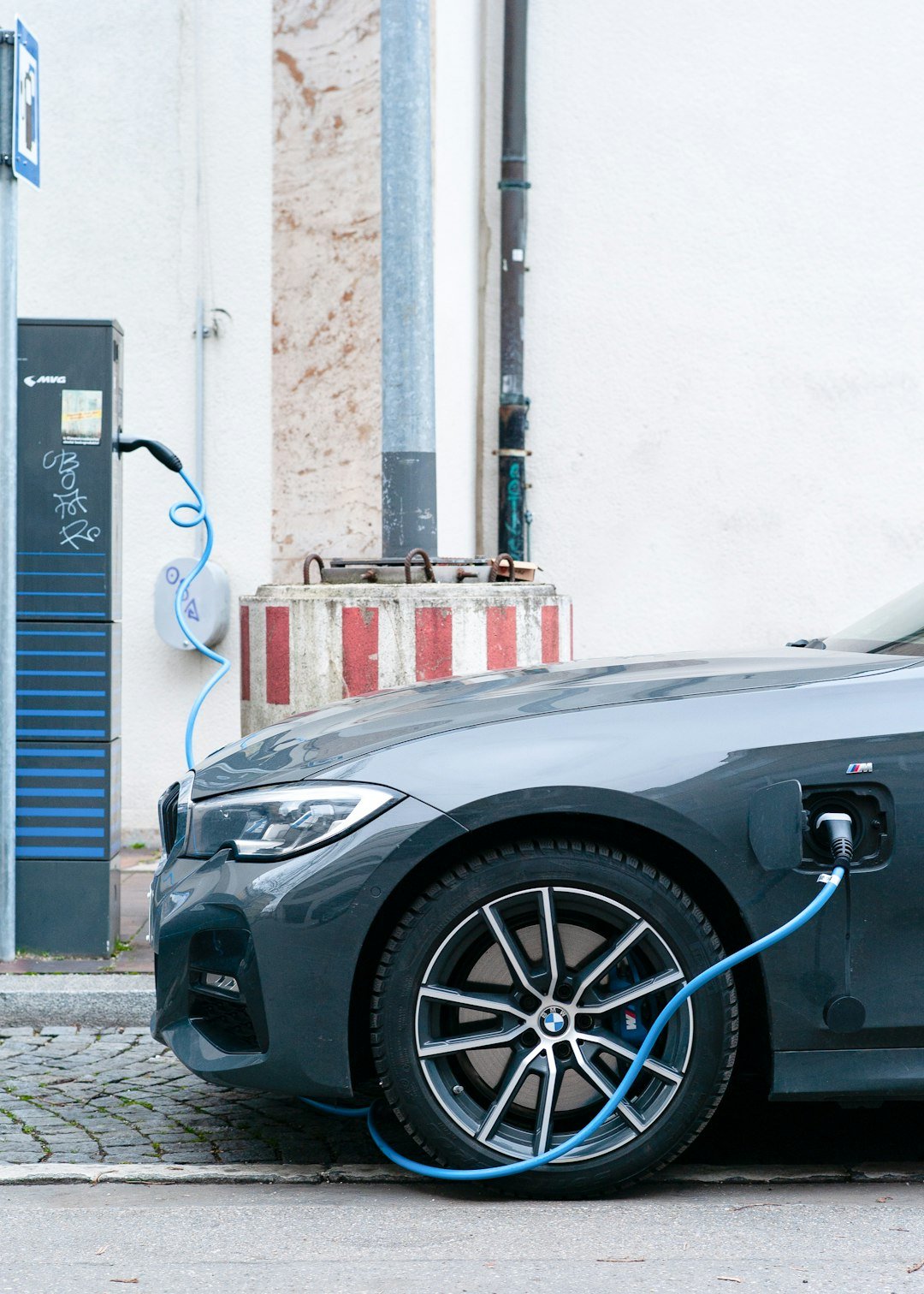 BMW electric hybrid vehicle  on charging station